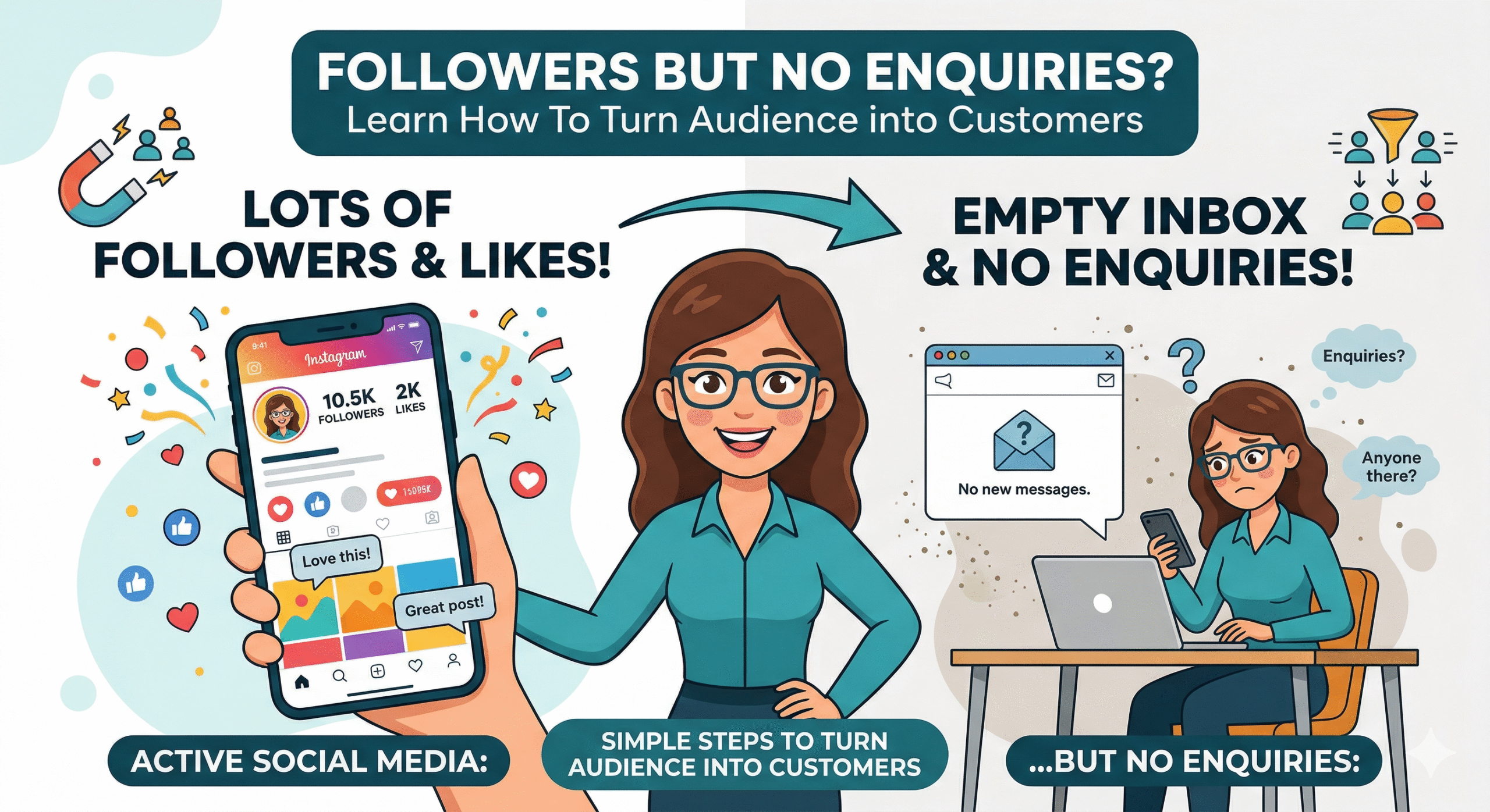 Why Your Social Media Has Followers But No Enquiries